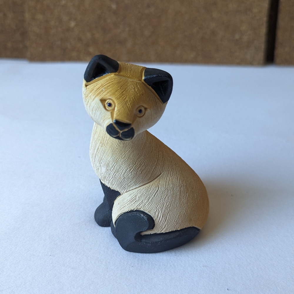 Vintage Artesania Rinconada De Rosa 90 Siamese Cat Collectible